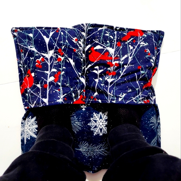 Rice-flax seed therapeutic heating-cooling foot/hand warmer, rice bag, Cardinals - Picture 1 of 3